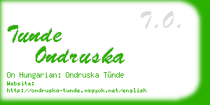 tunde ondruska business card